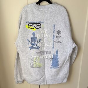 NWOT Blue Bison Crew Neck Ski Sweatshirt